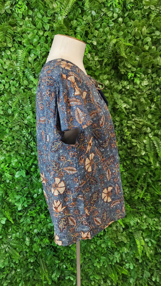 Foil Print Cotton Top (12-14)