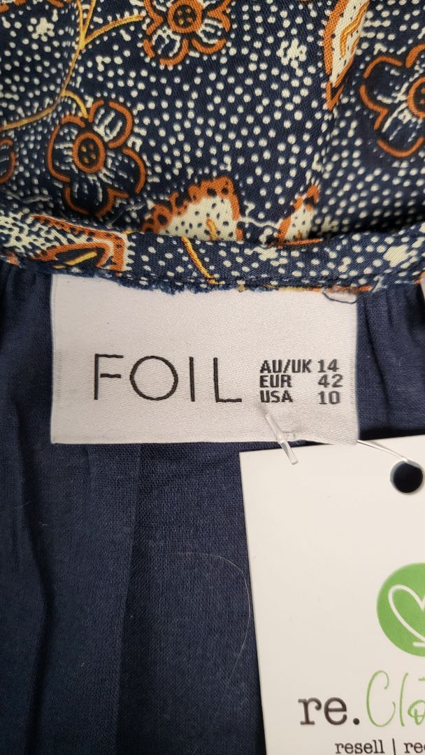 Foil Print Cotton Top (12-14)