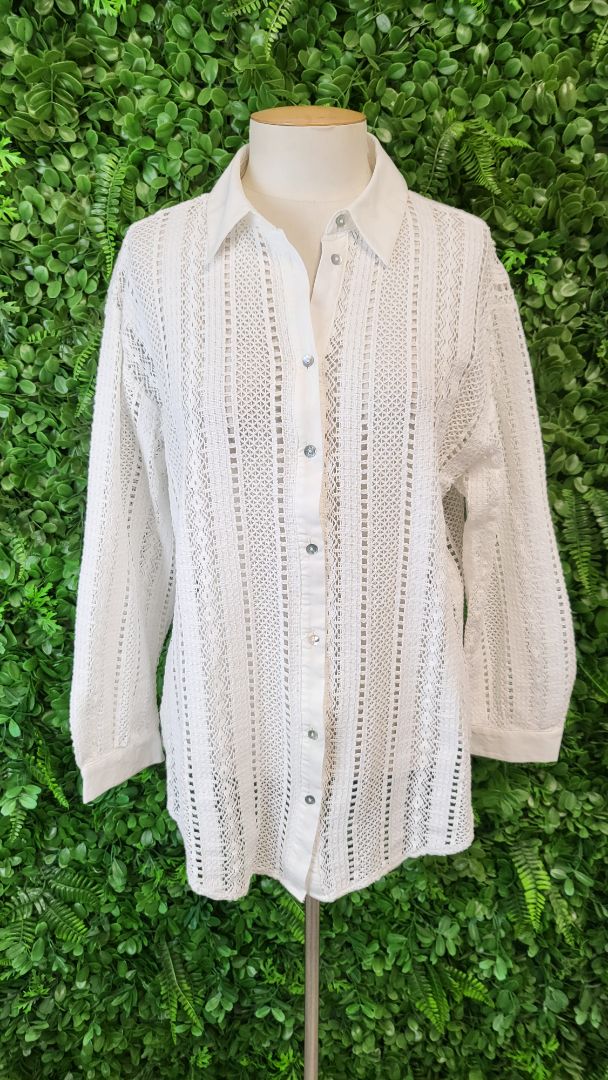 Zara White Crochet Shirt (14)