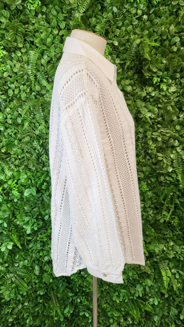 Zara White Crochet Shirt (14)