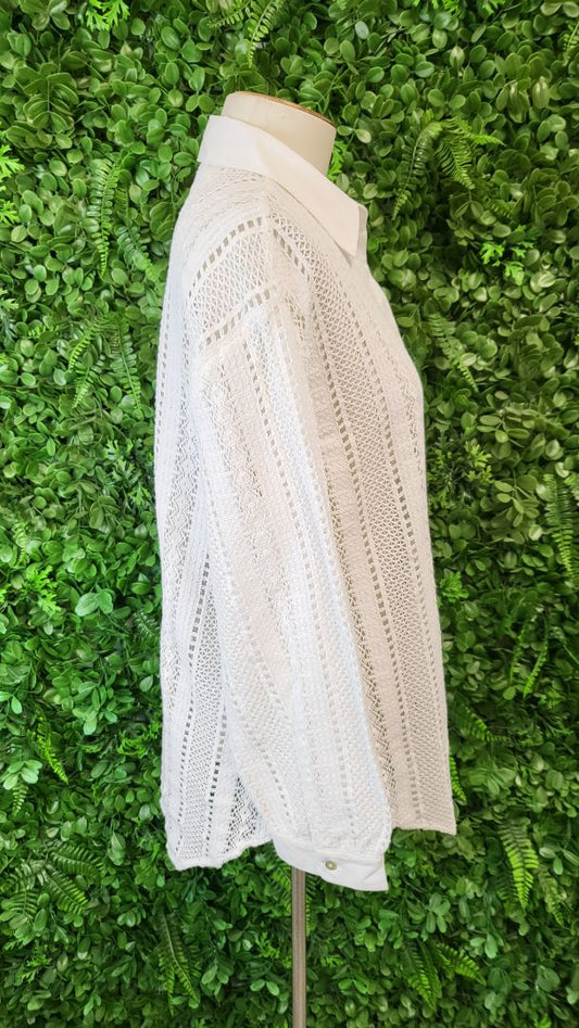 Zara White Crochet Shirt (14)