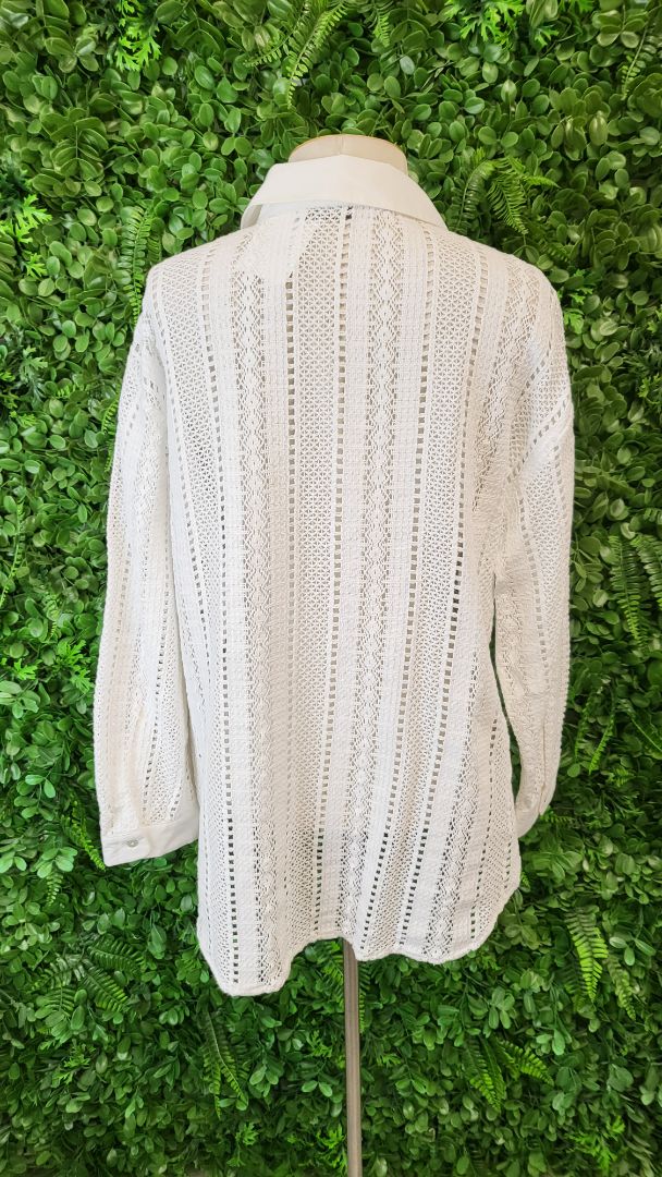 Zara White Crochet Shirt (14)