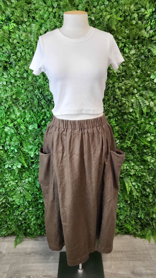 Rural Girl 45 Brown Linen Skirt (16)