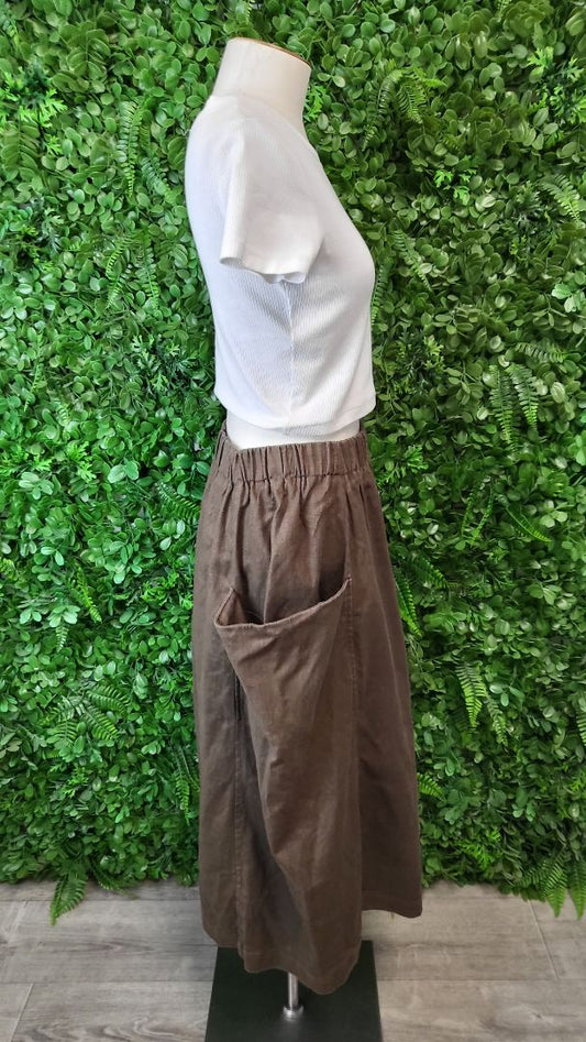 Rural Girl 45 Brown Linen Skirt (16)