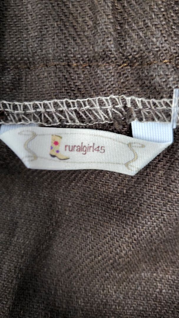 Rural Girl 45 Brown Linen Skirt (16)