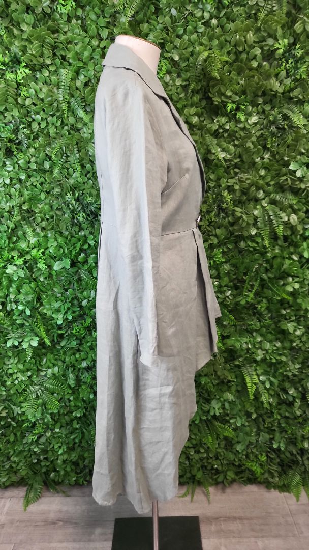 Jellicoe Sage Linen Dress Coat (10)