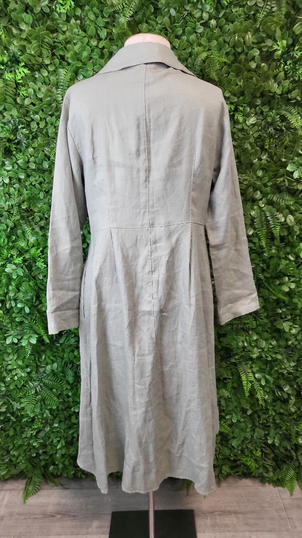 Jellicoe Sage Linen Dress Coat (10)