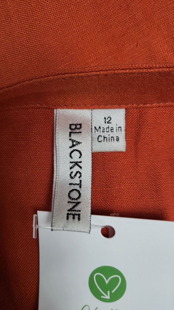 Blackstone Rust Linen Blend Dress (12)