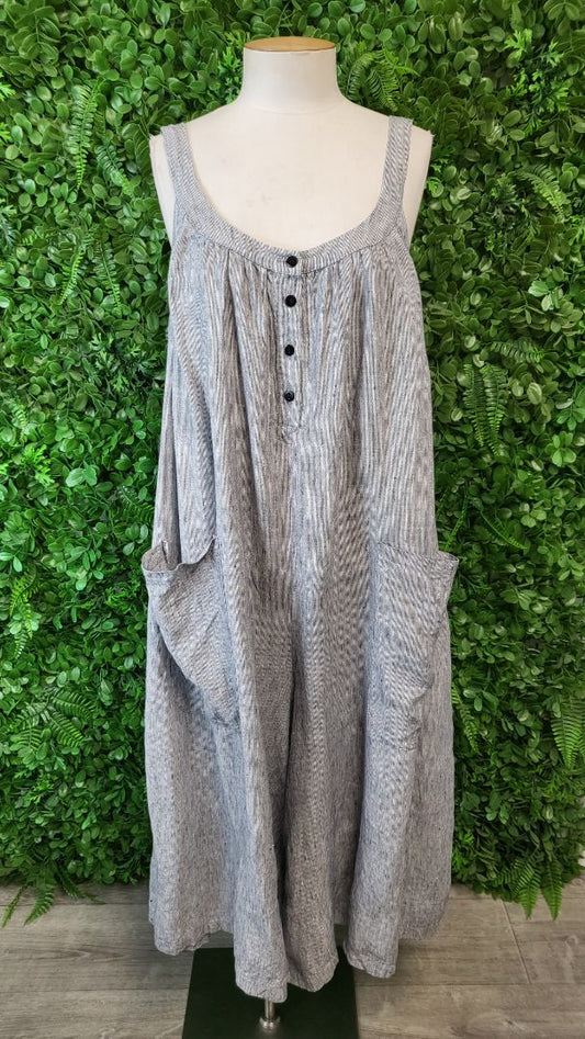 Lordship Linen Grey Linen Jumpsuit (12-16)