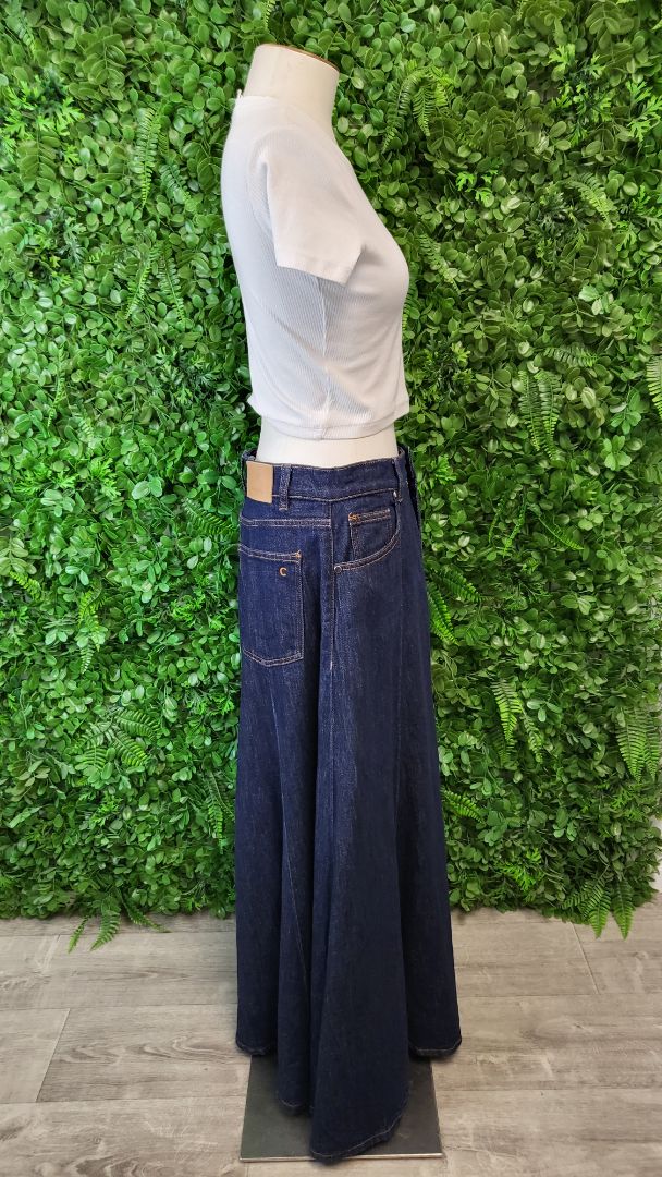 Commonry Dark Blue Denim Maxi Skirt (10)