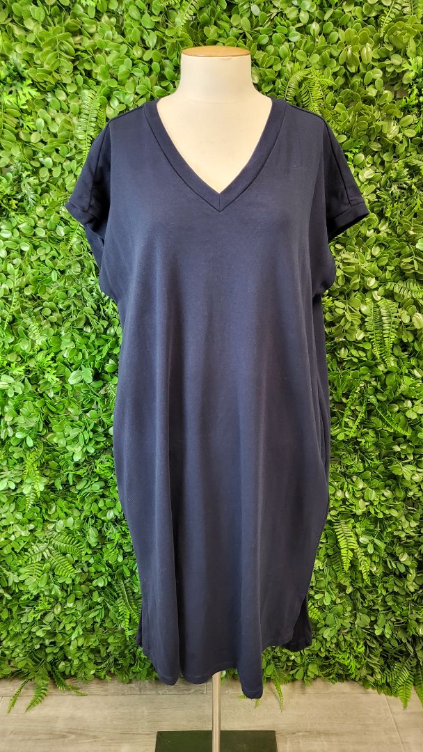 Betty Basics Navy T-Shirt Dress (16)