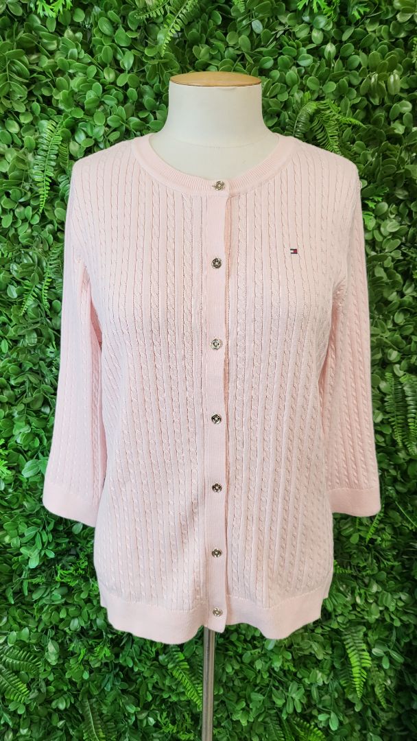 Tommy Hilfiger Pink Cable Cardigan BNWT (14-16)