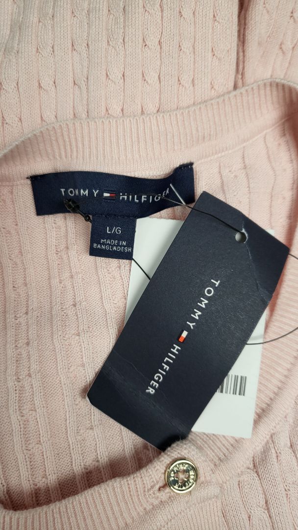 Tommy Hilfiger Pink Cable Cardigan BNWT (14-16)