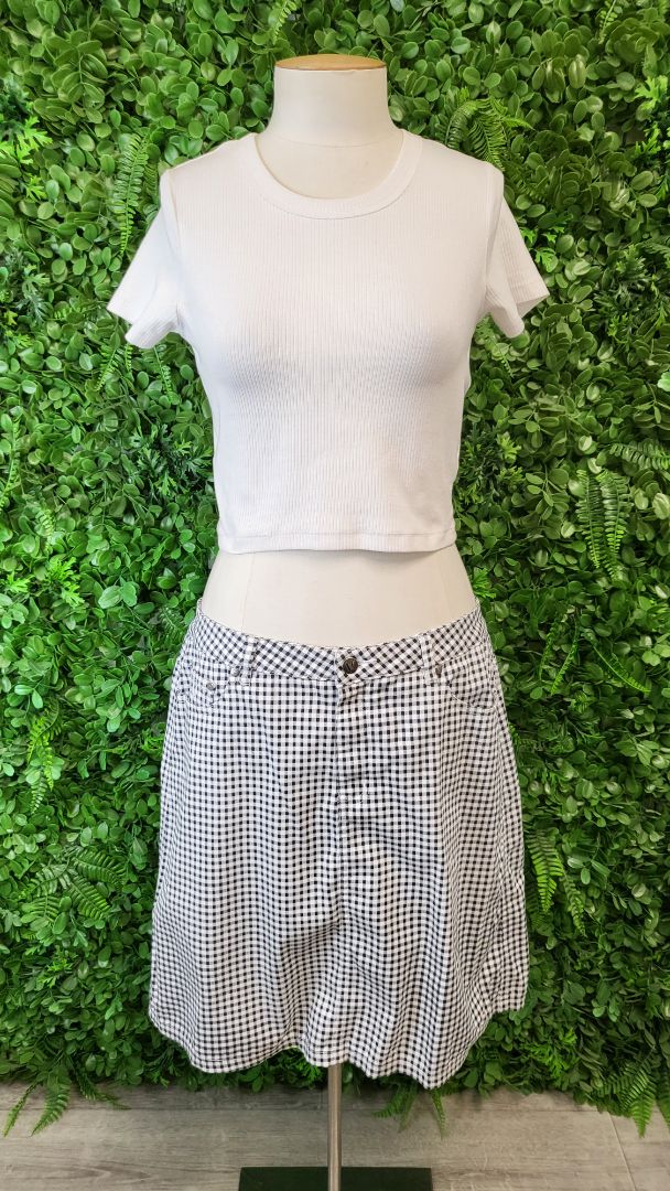 Vassalli Multi Check Stretch Skirt (14)