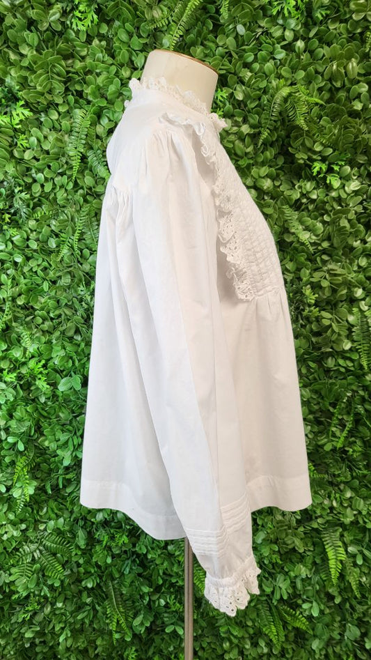 Ivy + Jack White Bib Front Top (12-14)
