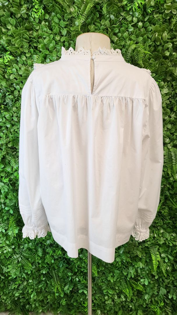 Ivy + Jack White Bib Front Top (12-14)