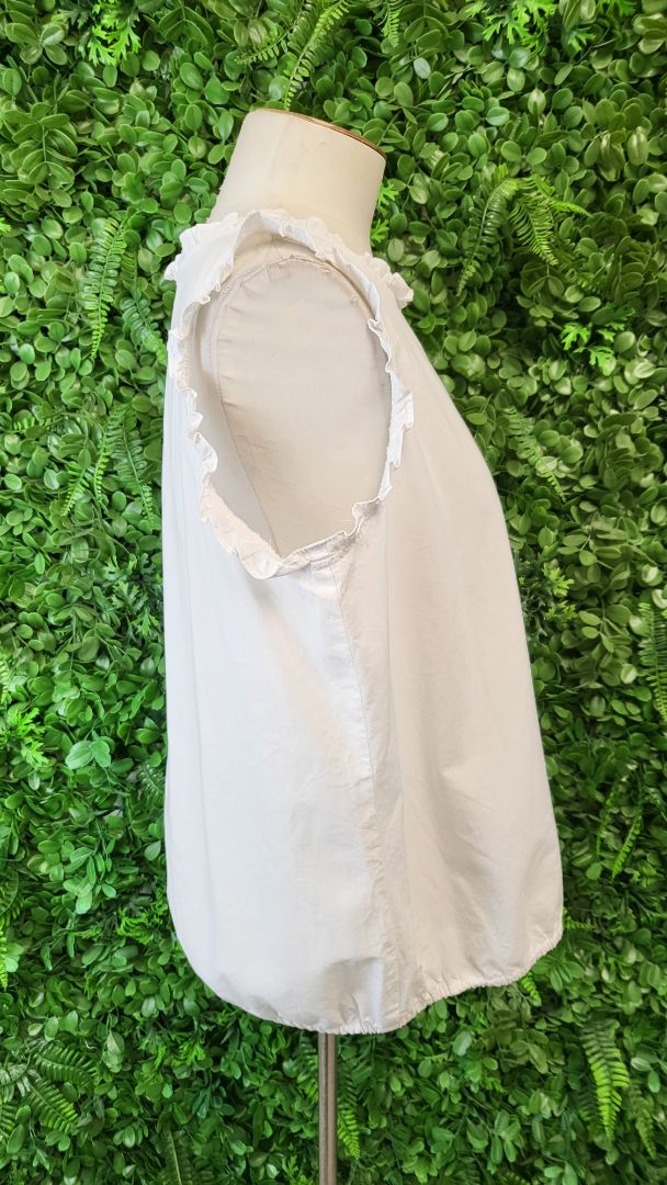 Haven White Ruffle Top (12-14)