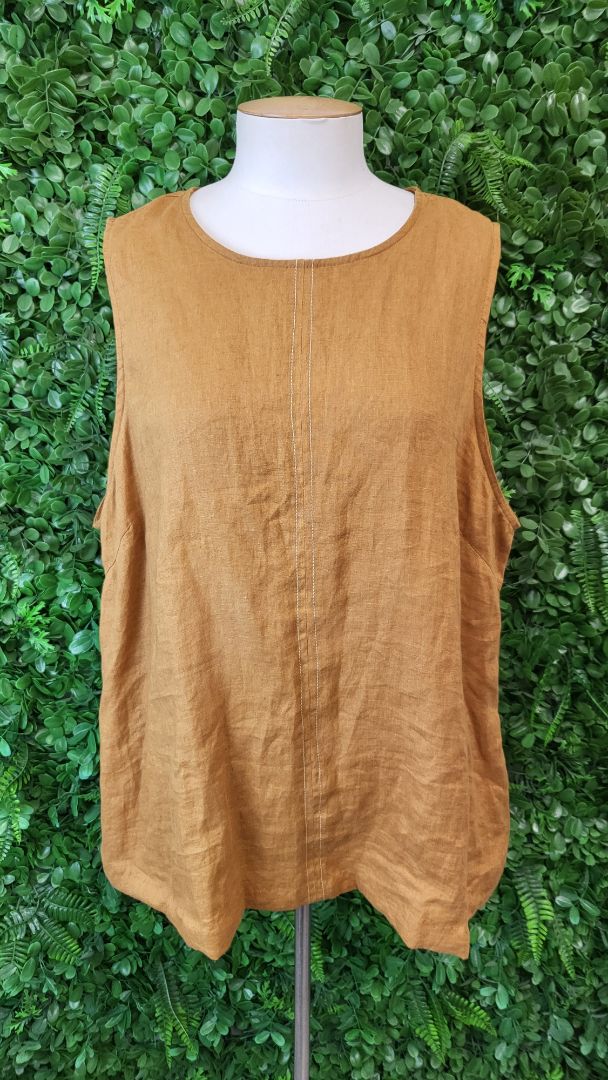 Eb & Ive Tan Linen Tank (16)
