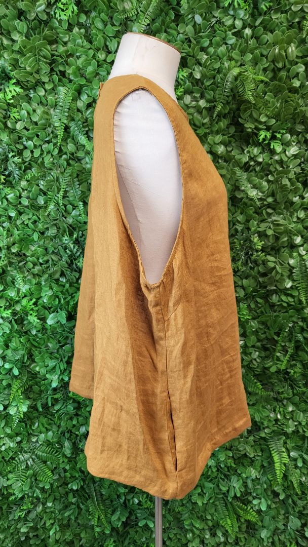 Eb & Ive Tan Linen Tank (16)