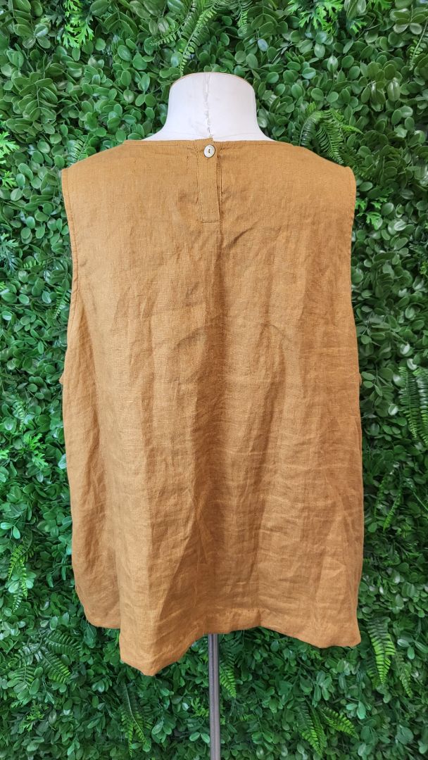 Eb & Ive Tan Linen Tank (16)