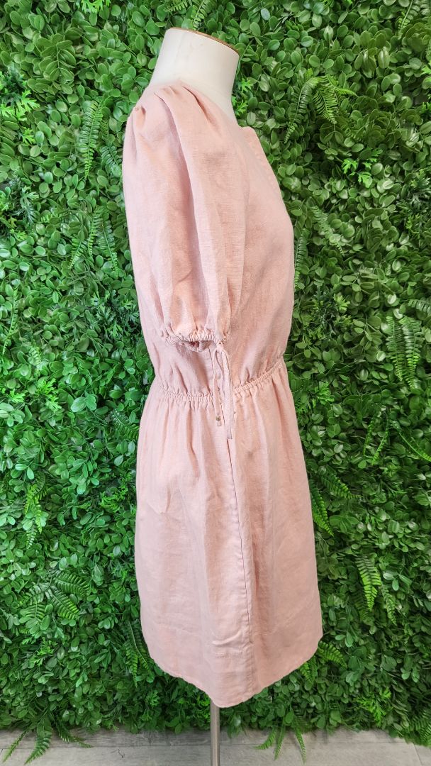 Witchery Pink Linen Dress (8)