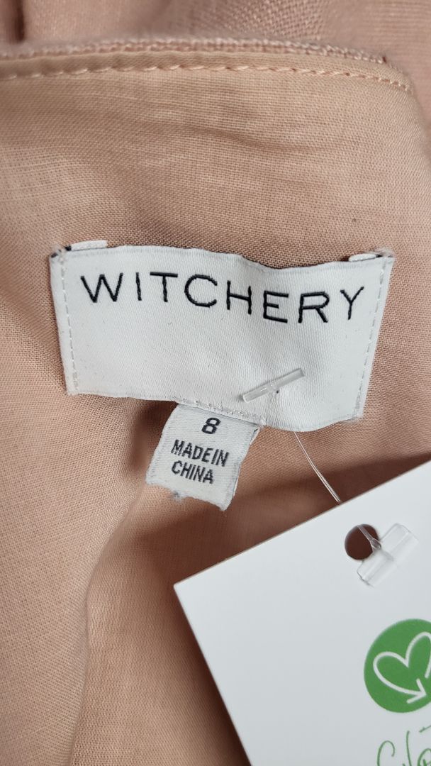 Witchery Pink Linen Dress (8)