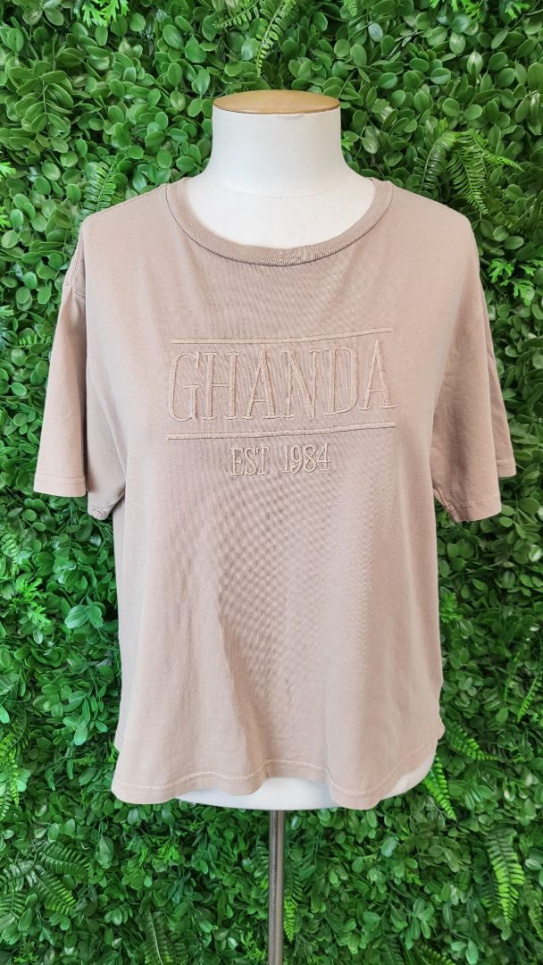 Ghanda Taupe Brand T-Shirt (10)