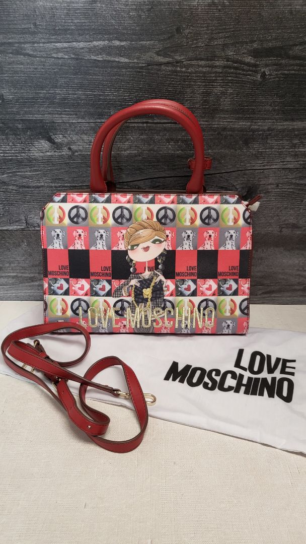 Love Moschino Multi Digital Print Bag 30x22x9cm