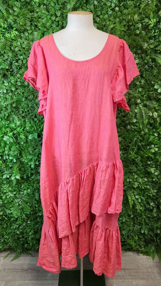 Cooper Coral Pink Around The Fray Dresss (18)