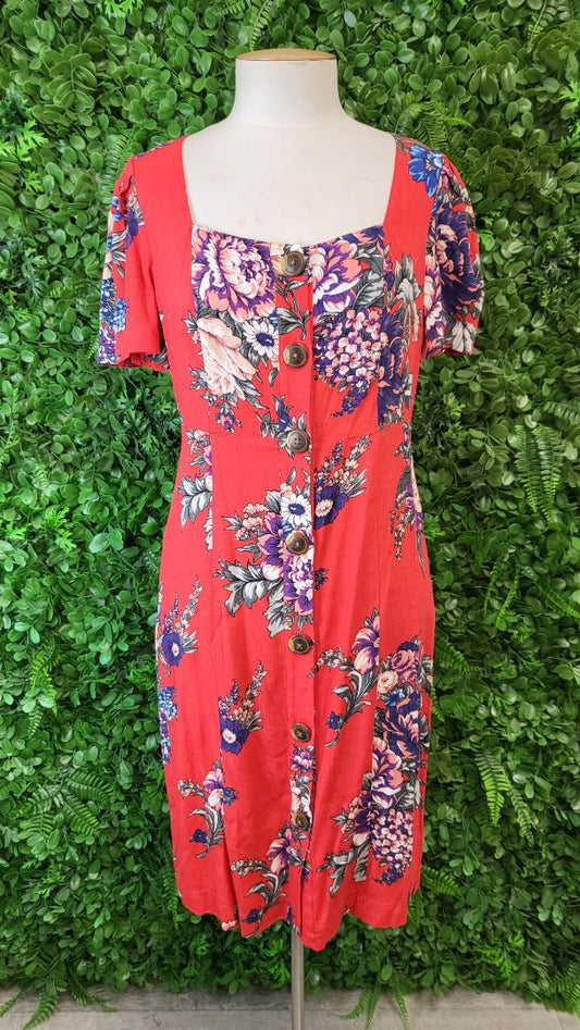Maeve Red Floral Tea Party Dress (8-10)