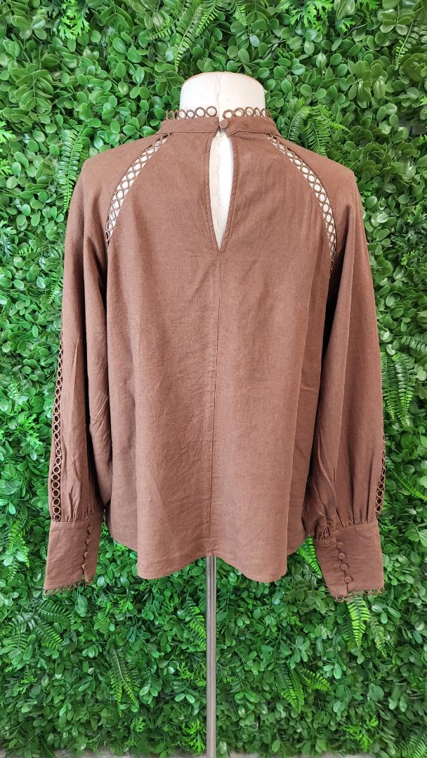 Fate+Becker Brown Lattice Top (10)