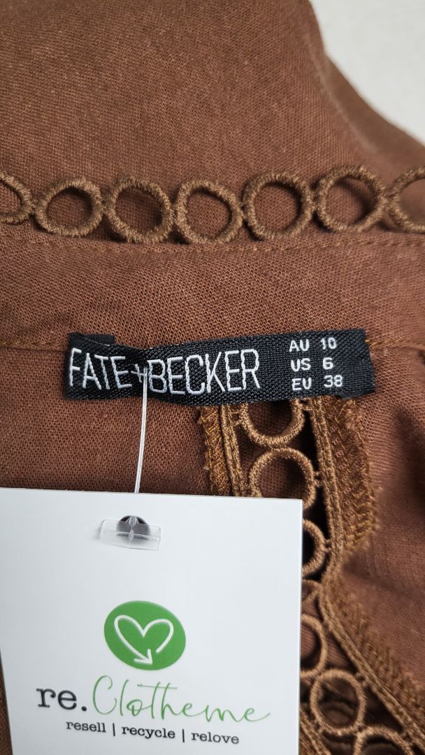 Fate+Becker Brown Lattice Top (10)
