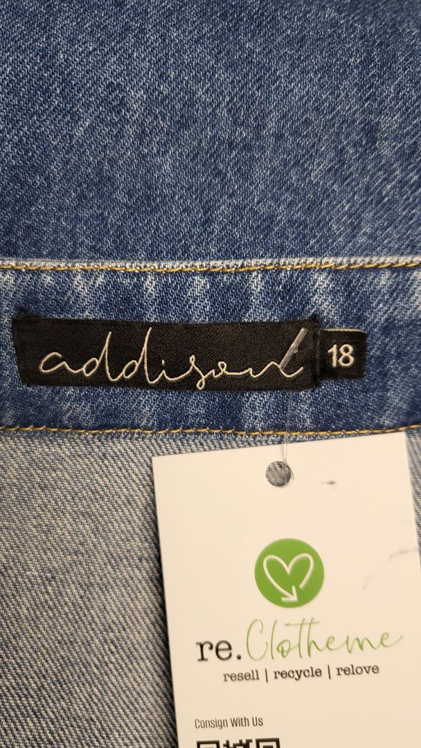 Addison Mid Blue Denim Mini Dress (18)