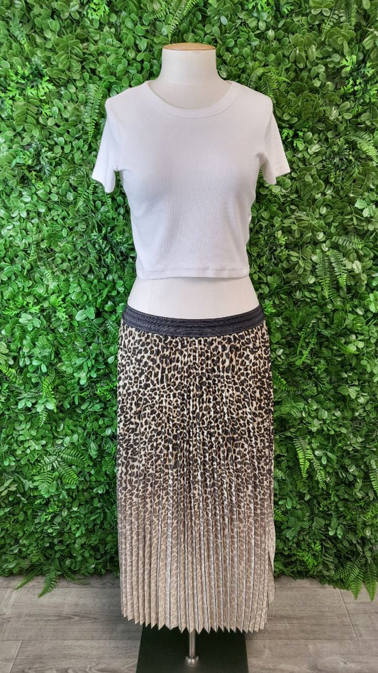 Billie The Label Animal Print Pleat Skirt (16)