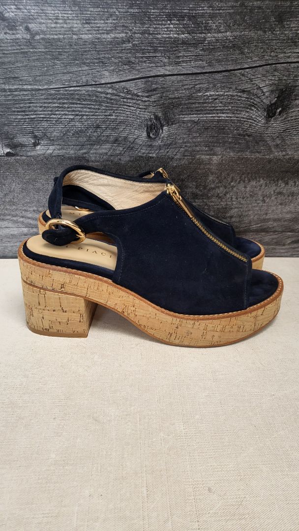 Mi Piaci Navy Cork Heels (38)