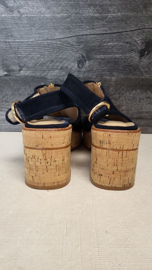 Mi Piaci Navy Cork Heels (38)