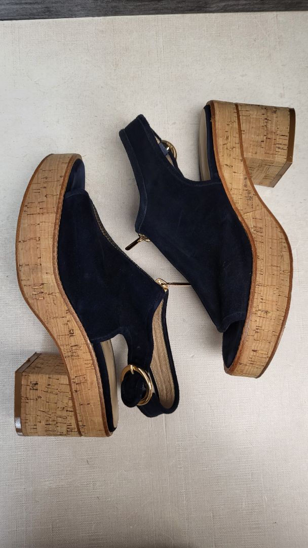 Mi Piaci Navy Cork Heels (38)