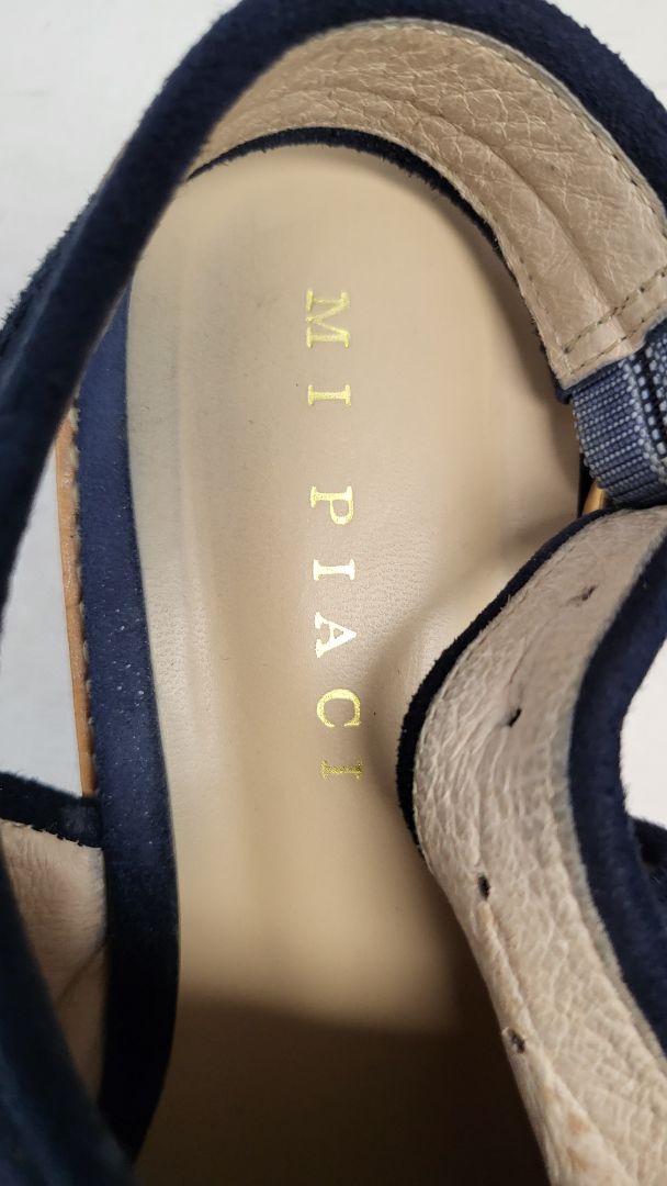 Mi Piaci Navy Cork Heels (38)