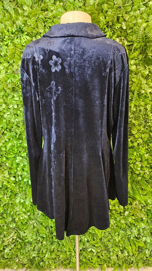 Annah Stretton Navy Velvet Blazer (16)