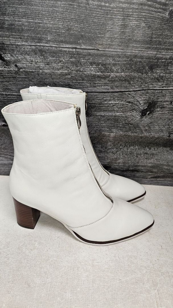 Ernest Wyler White Leather Boots BNWT (40)