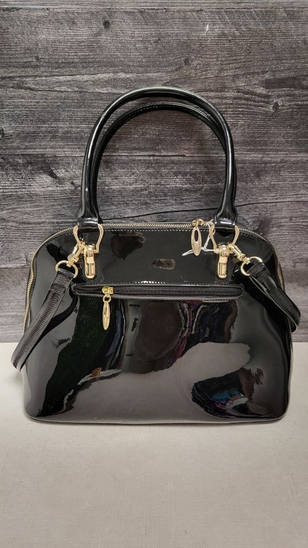 Serenade Black Patent Leather Tote (38x26x15cm)