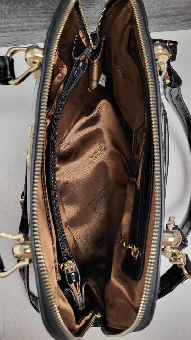 Serenade Black Patent Leather Tote (38x26x15cm)