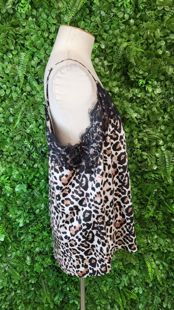 Drama The Label Animal Print Lace Sateen  Cami (16)