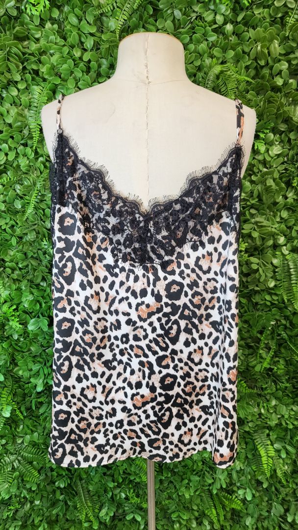 Drama The Label Animal Print Lace Sateen  Cami (16)