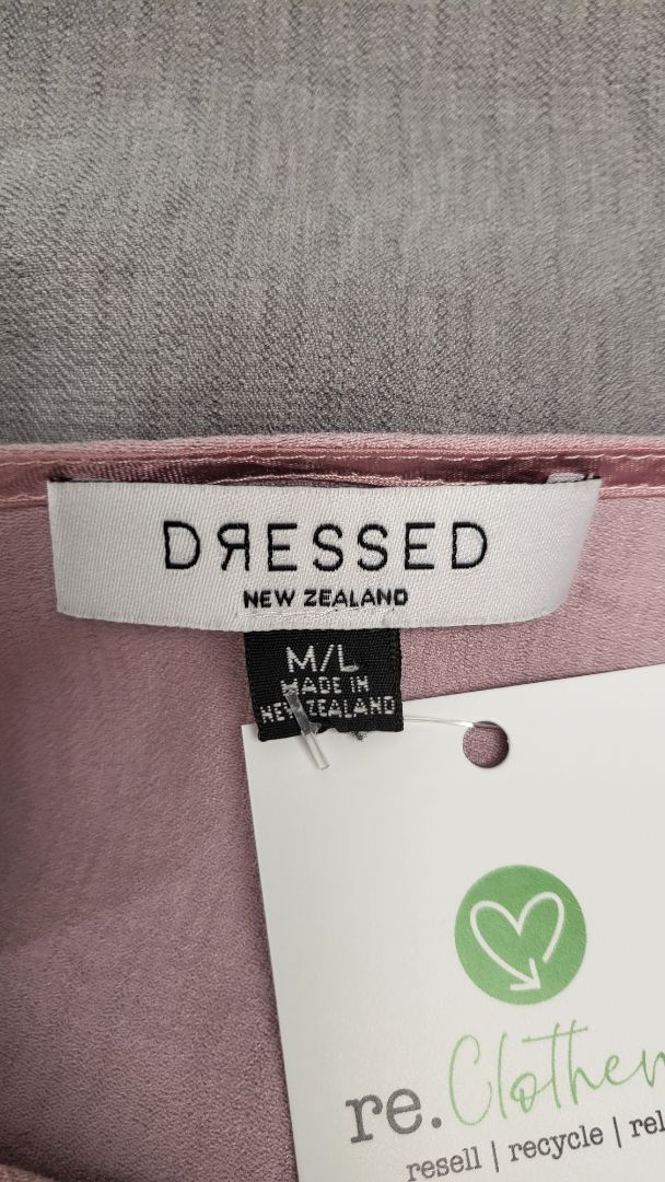 Dressed Pink/Grey Contrast Dress (12-14)