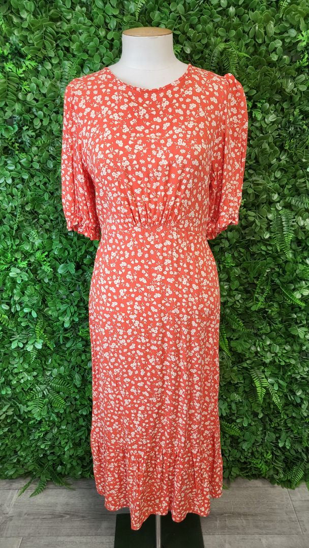 Anyone's Daughter Orange Floral Dress (10)