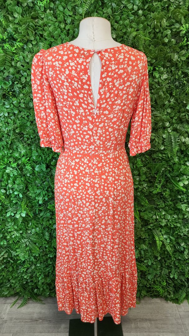 Anyone's Daughter Orange Floral Dress (10)