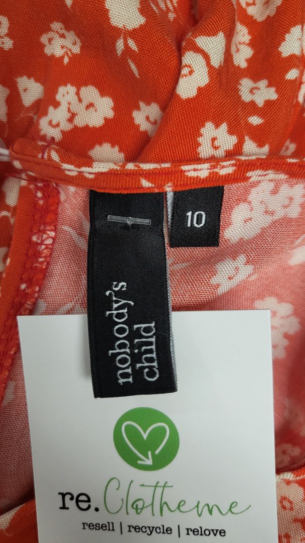 Anyone's Daughter Orange Floral Dress (10)