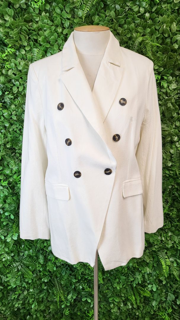 Bohemian Cream Linen Blend Blazer (12)