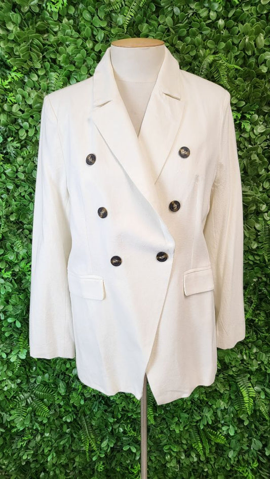 Bohemian Cream Linen Blend Blazer (12)